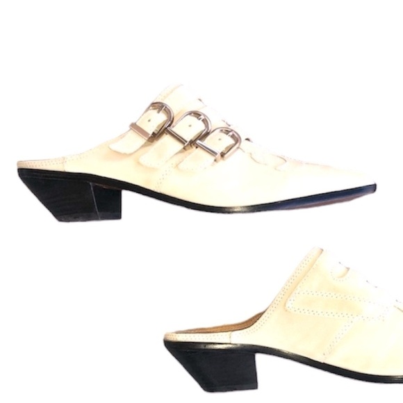 NWOT Joie Cabery Western Block Heel Slip-On Mule Loafer Slides size 8.5 - Picture 9 of 15